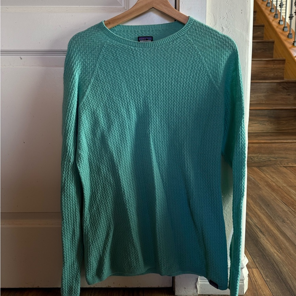 Patagonia Worn Wear Men's Teal Crewneck Sweater
